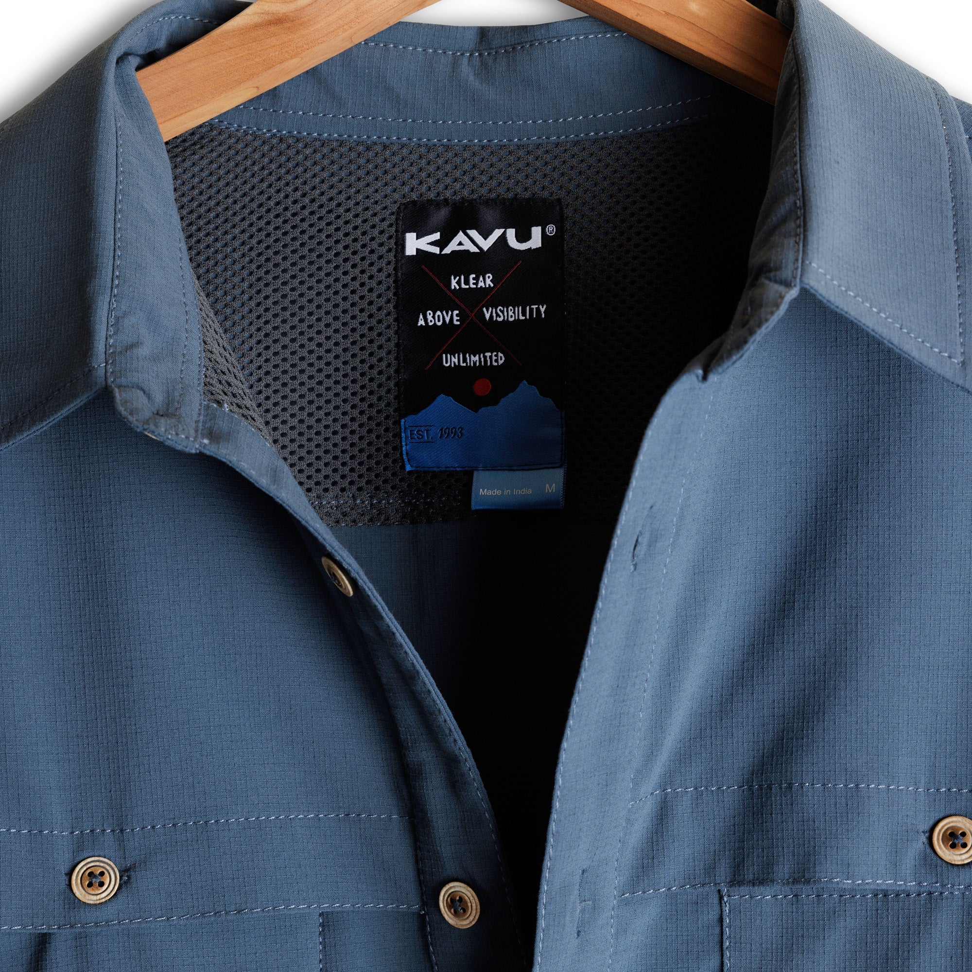KAVU Cascade Trail Short Sleeve Shirt (Orion Blue) - Image 3