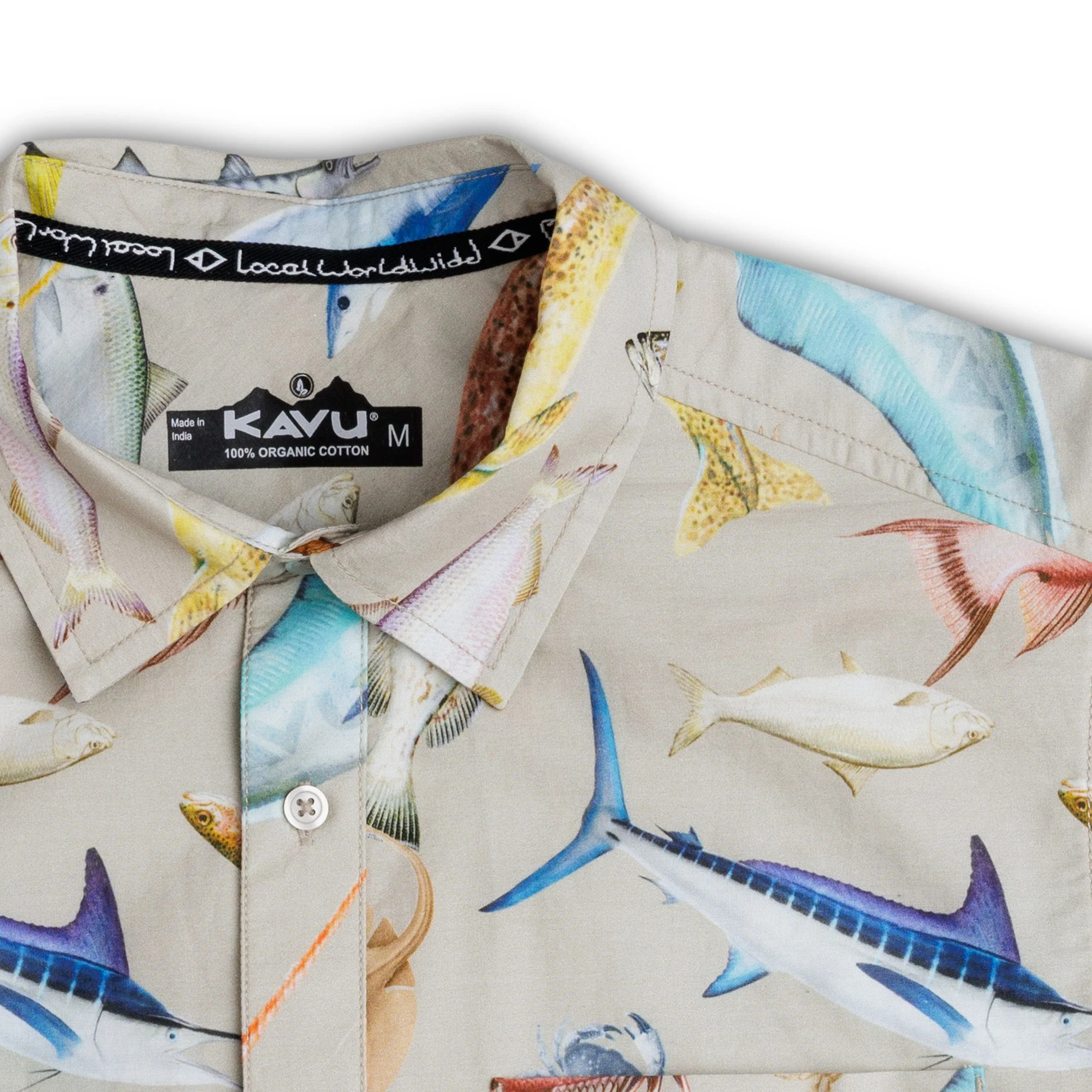 KAVU Festaruski Short Sleeve Shirt (Gulf Fish) - Image 3